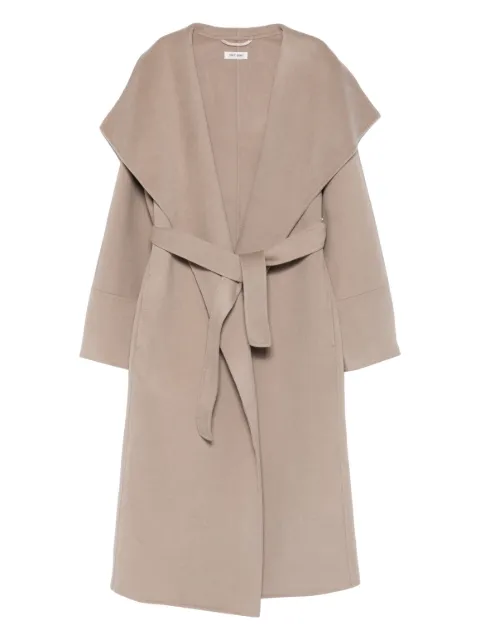 Soft Goat belted oversized coat