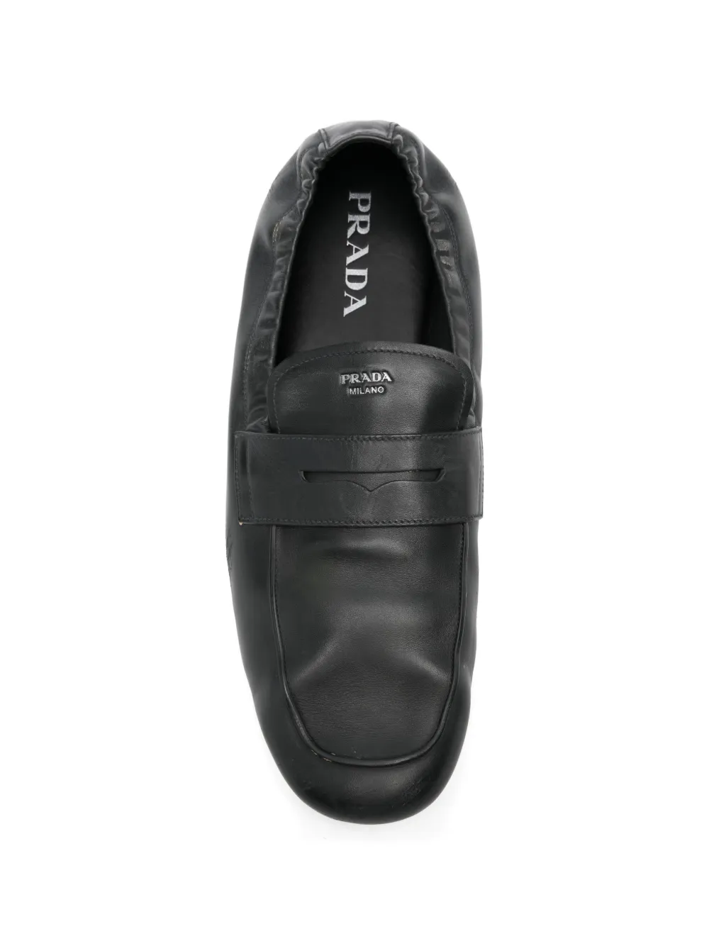 Prada Leren loafers Zwart