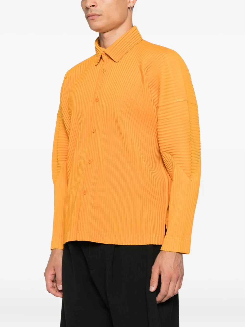 Homme Plissé Issey Miyake Plissé overhemd Oranje