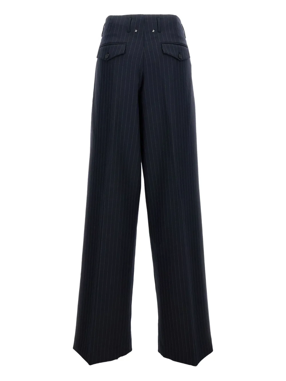 Golden Goose pinstripe pleated trousers - Blauw