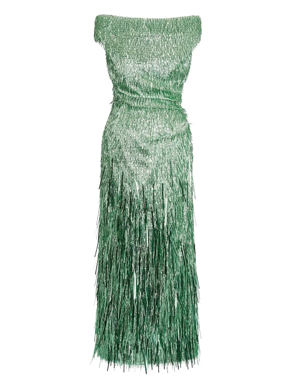 ERDEM sequinned fringe dress - Verde
