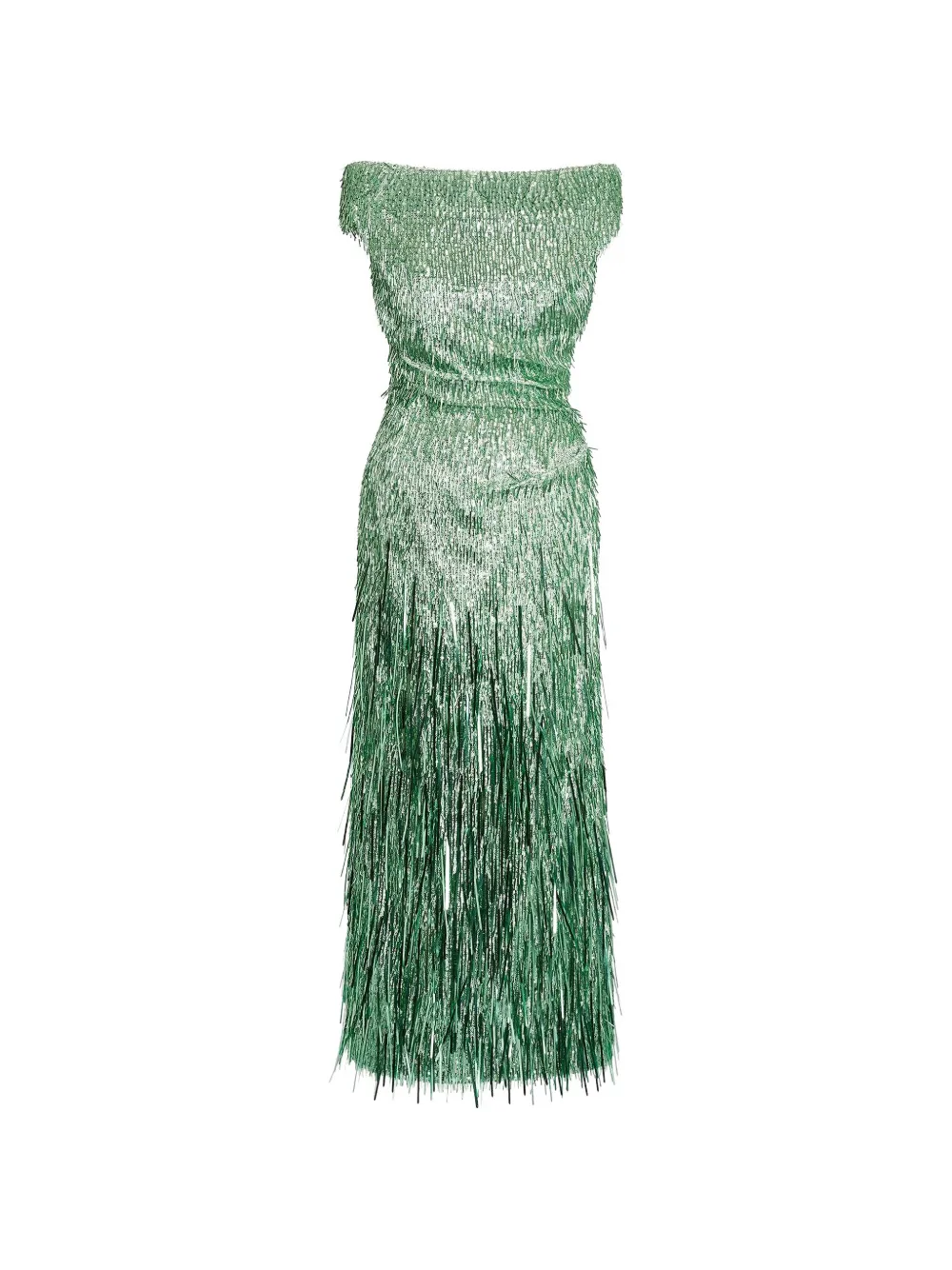 ERDEM sequinned fringe dress - Verde