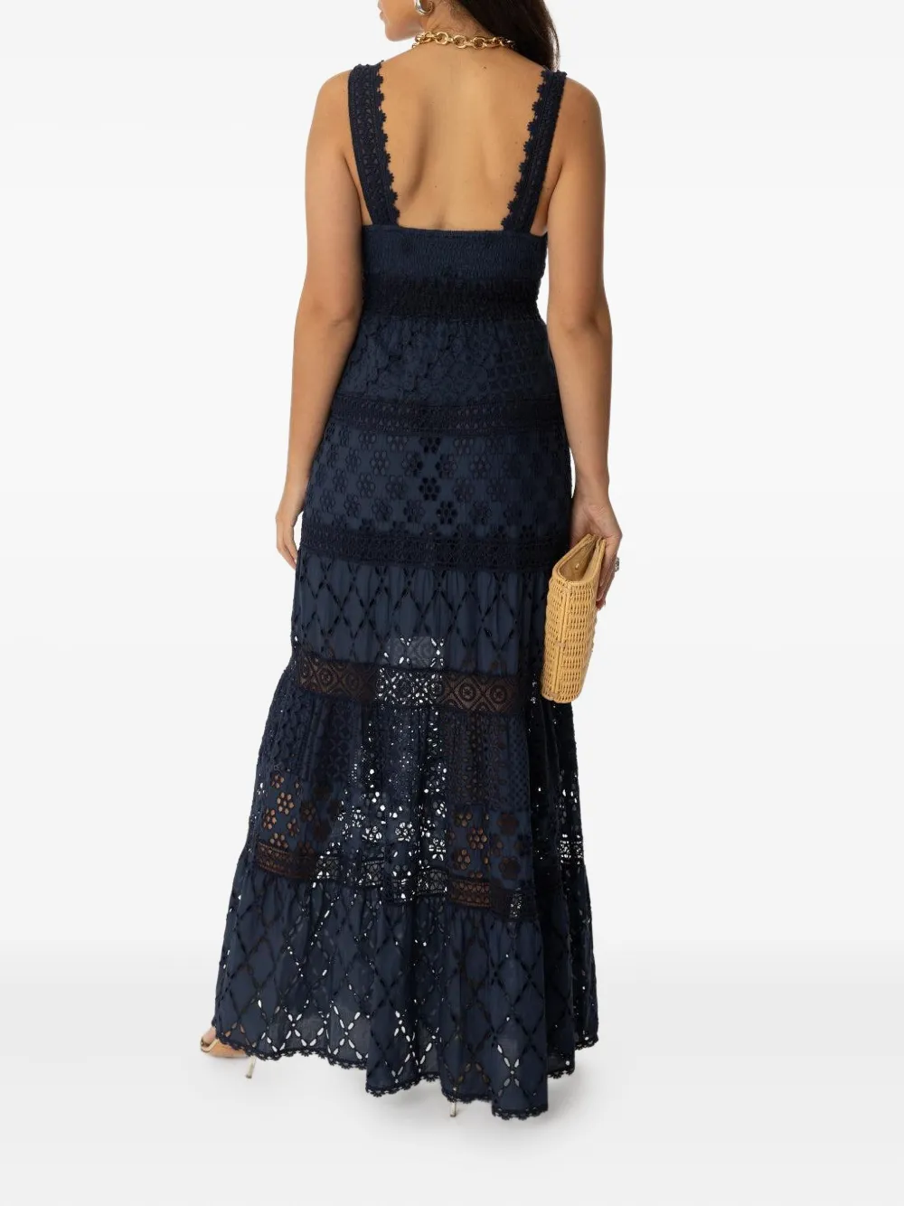 Temptation Positano Paglia Long Dress In Blue