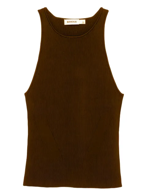 Simkhai Reza ribbed racerback tank top