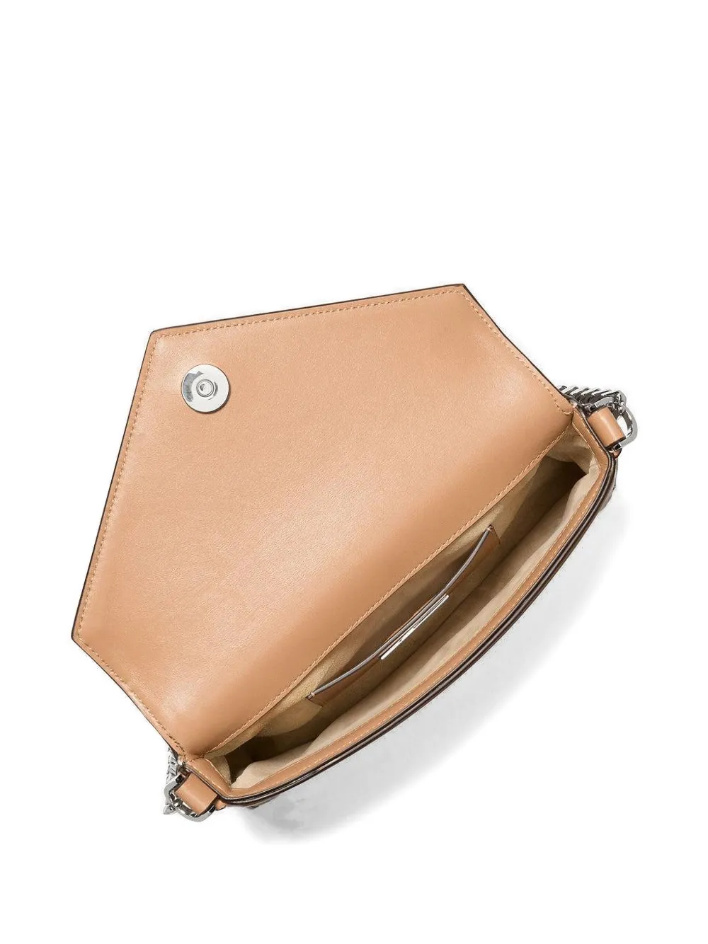 Michael Kors Collection Manhatta schoudertas met kettinghengsel Beige