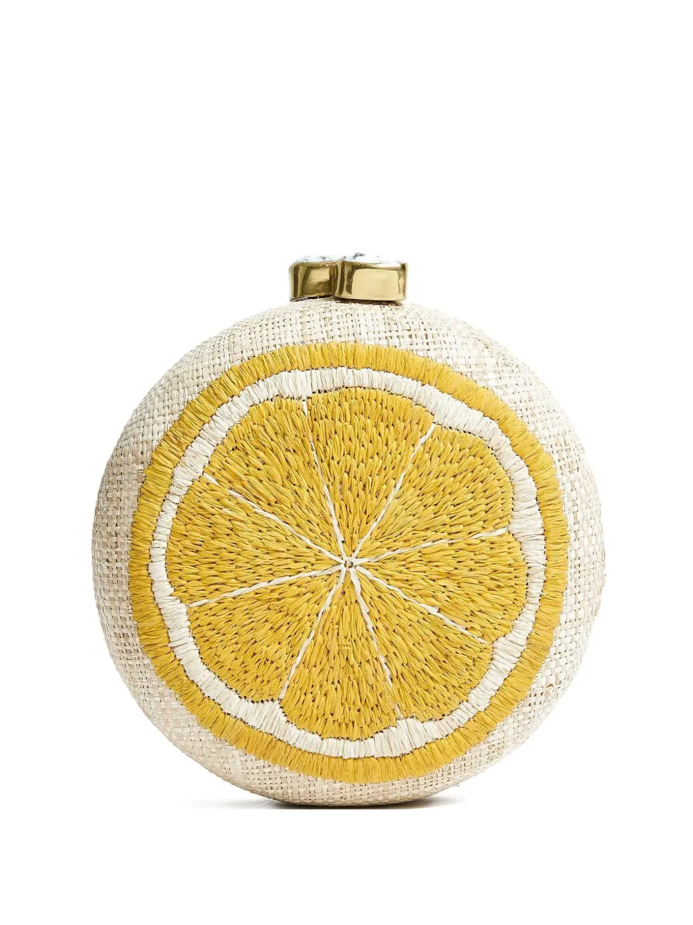 Pamela Munson Lemon Slice Clutch In Yellow