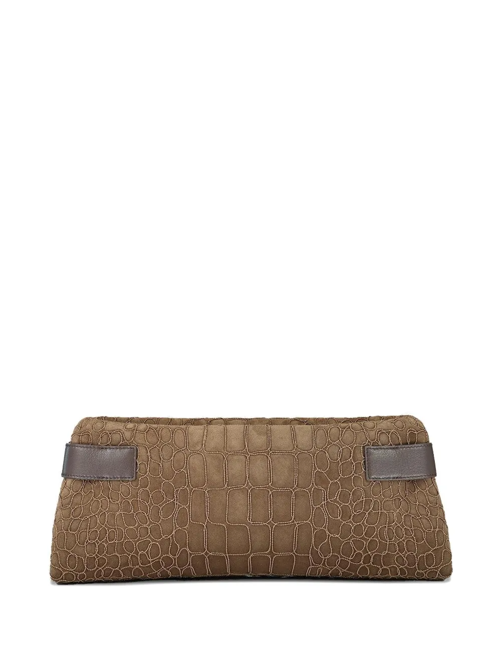 Brunello Cucinelli crocodile-embossed clutch bag | marrón | Image 1