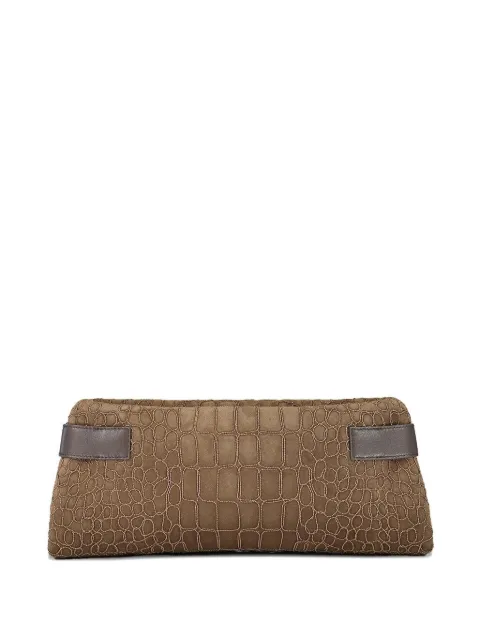 Brunello Cucinelli crocodile-embossed clutch bag