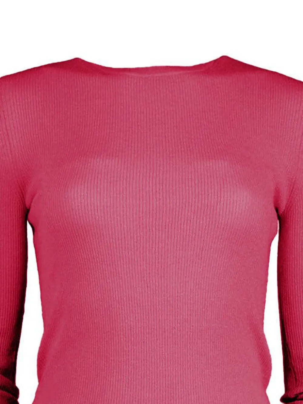  Michael Kors Collection Hutton Ribbed Long-sleeve T-shirt - Pink 