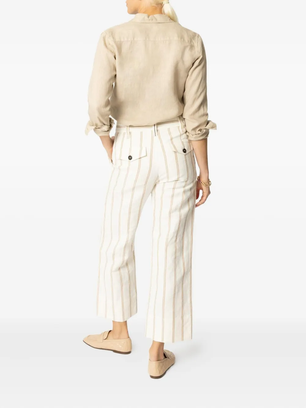 Aspesi Long-sleeve Button-down Shirt In Neutral