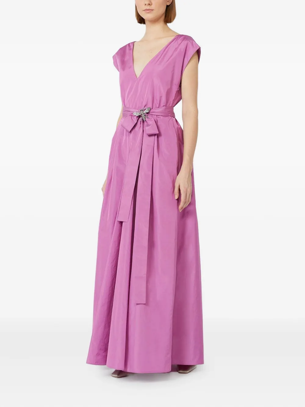 Max Mara Oggeri embellished V-neck maxi dress - Roze