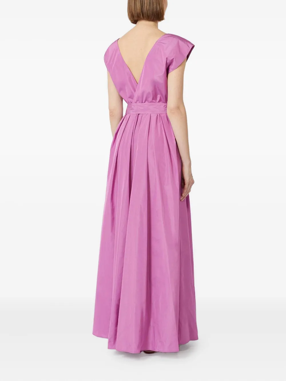 Max Mara Oggeri Embellished V-neck Maxi Dress In Pink