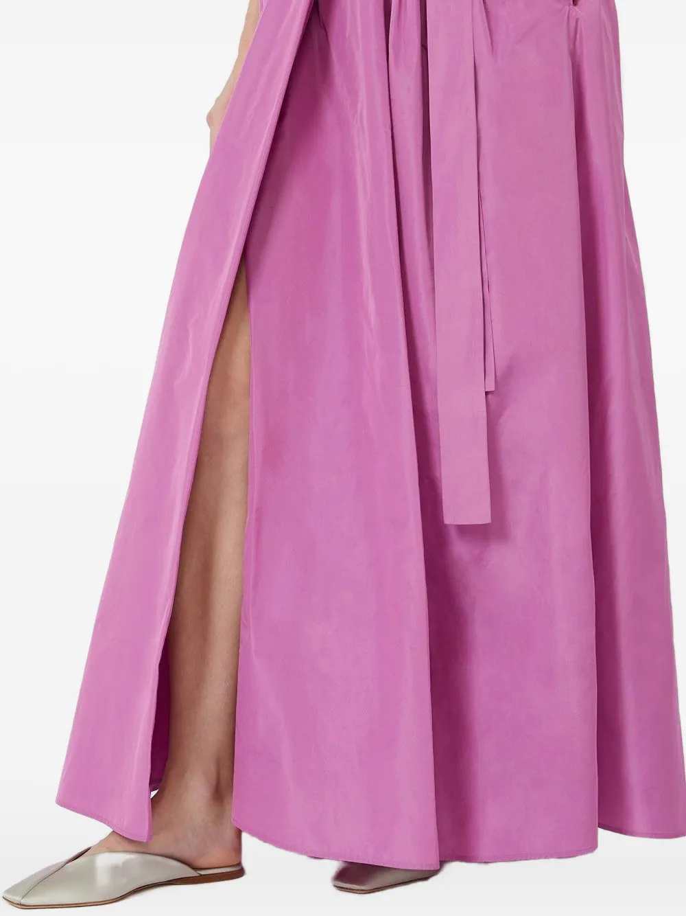 Max Mara Oggeri Embellished V-neck Maxi Dress In Pink
