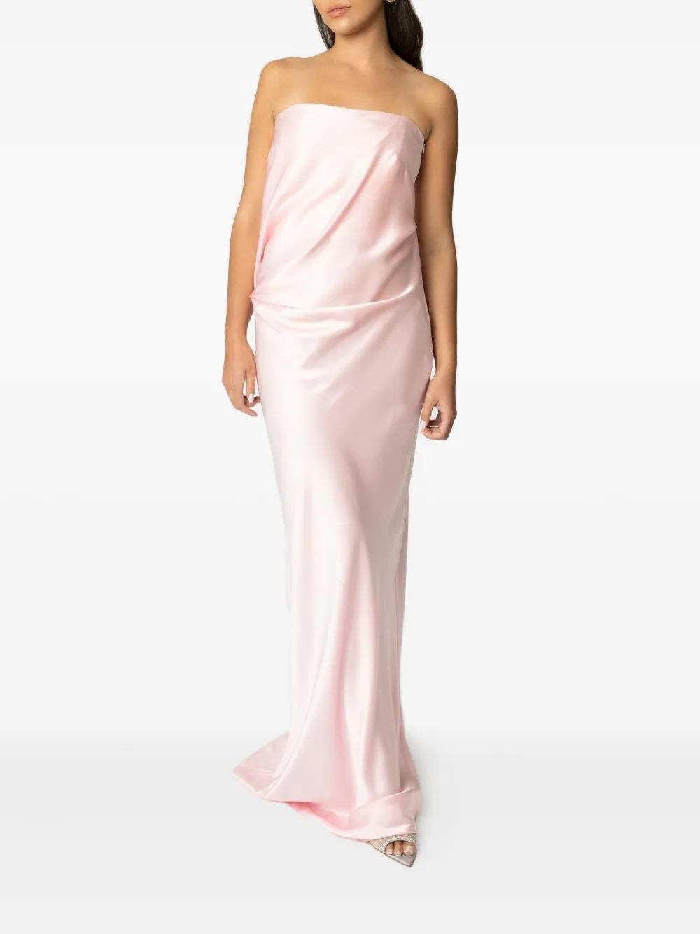 The Sei draped strapless dress - Roze
