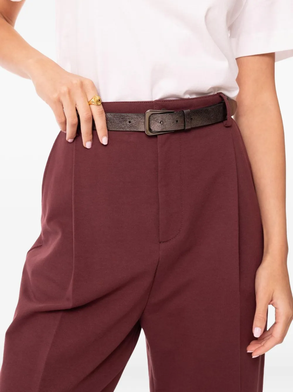 Brunello Cucinelli Leather Belt In Brown
