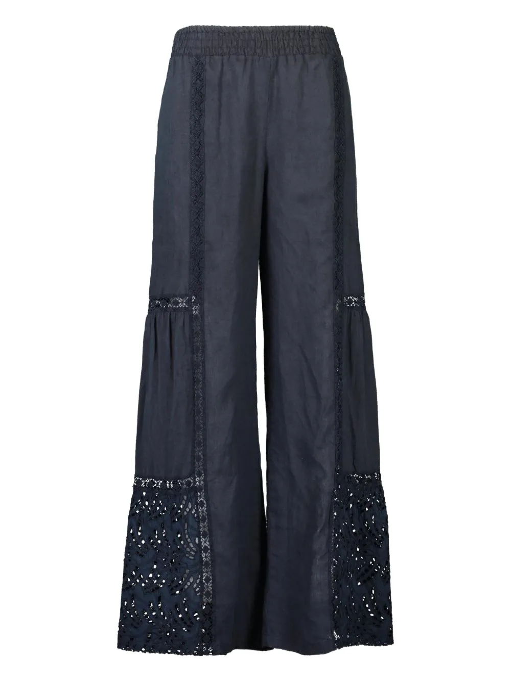 Temptation Positano Carvaro sequin-embellished wide-leg trousers | Blue | Image 1