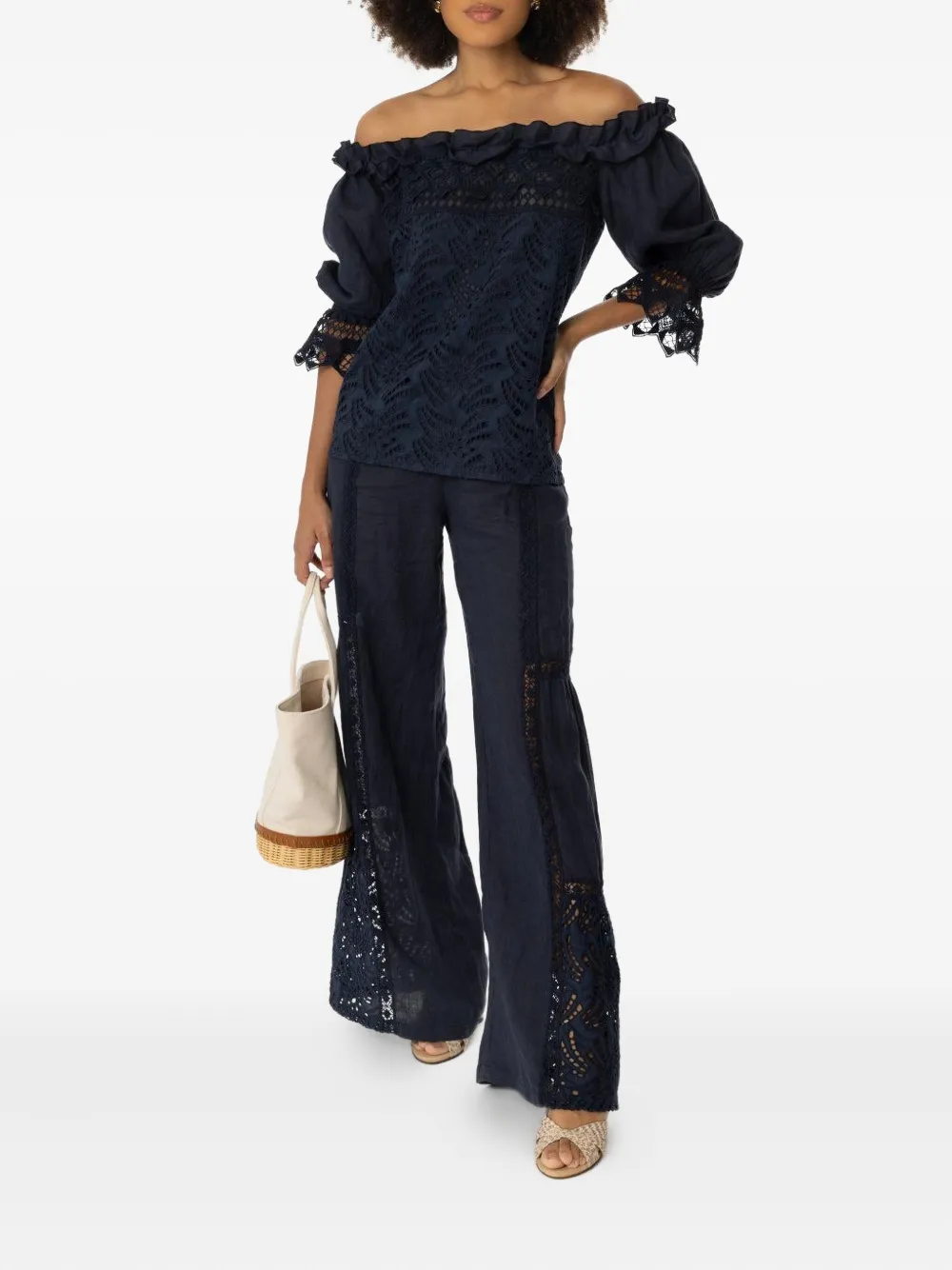 Temptation Positano Carvaro sequin-embellished wide-leg trousers | Wide-Leg Pants | Image 2