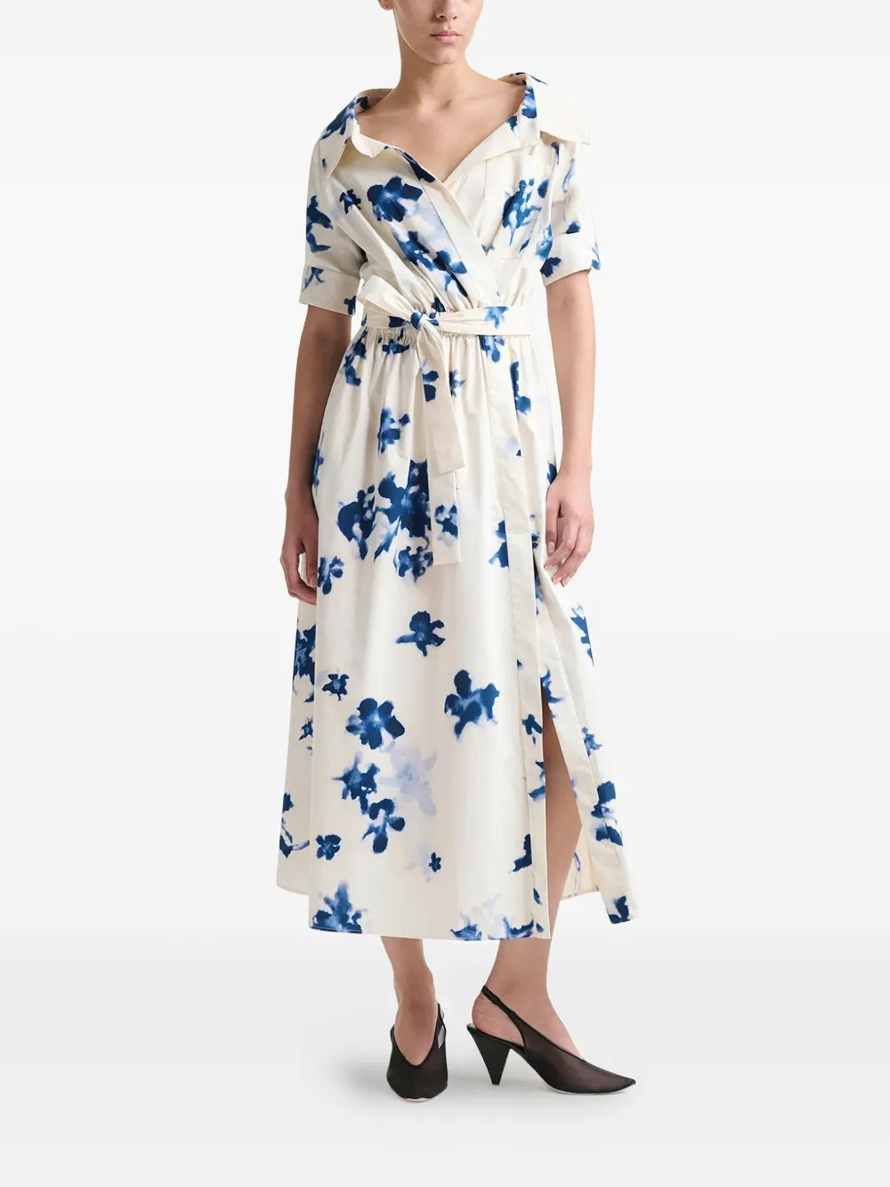 Altuzarra Lydia floral-print belted dress - Beige