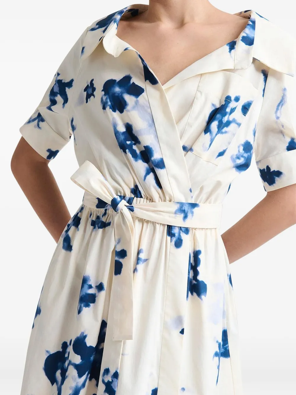 Altuzarra Lydia floral-print belted dress Beige