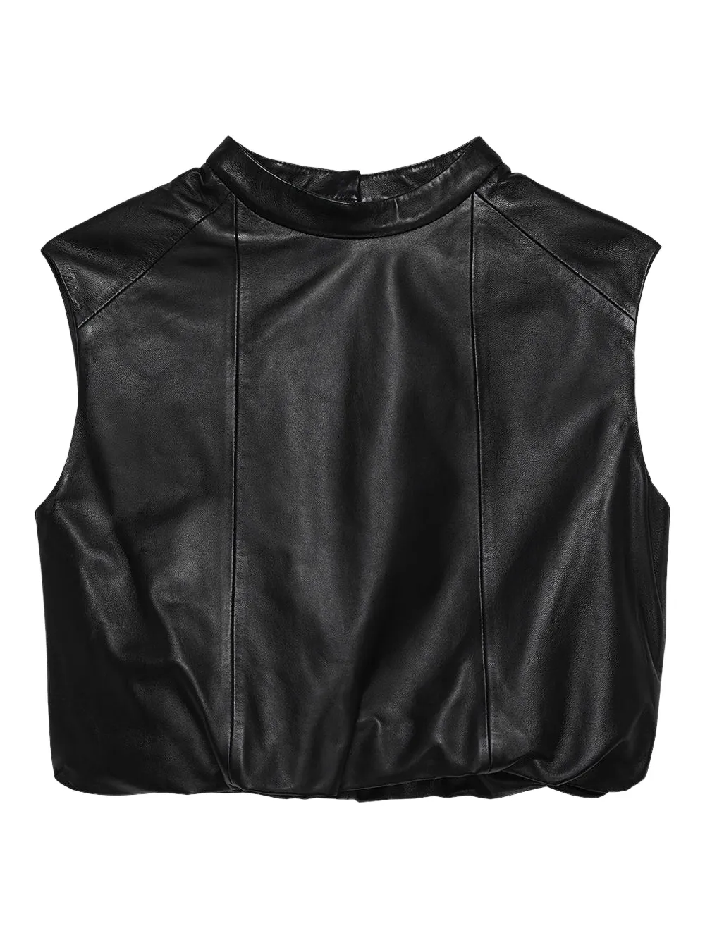 Arma Mila High-neck Sleeveless Top In Black