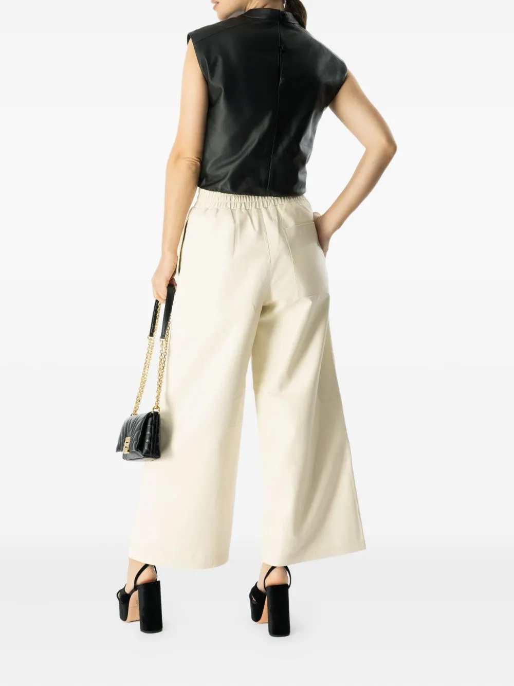 Arma Mila High-neck Sleeveless Top In Black