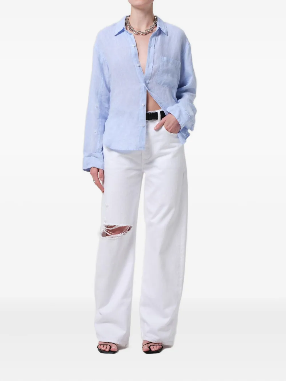 Citizen Of Humanity Kayla Shirt In Blue