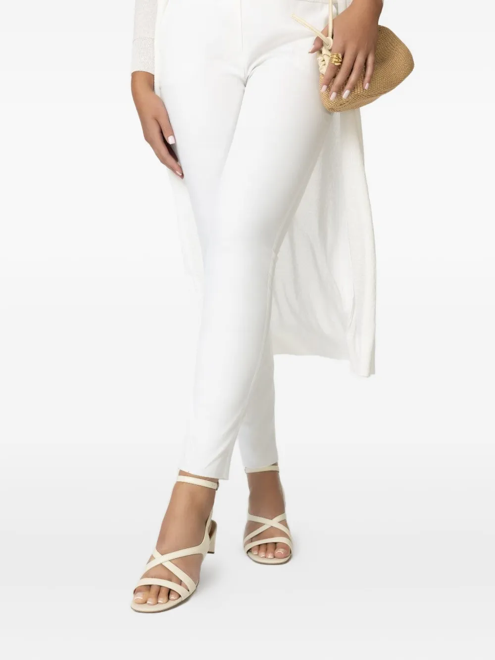 Clergerie Lolita crossover ankle-strap sandals Wit