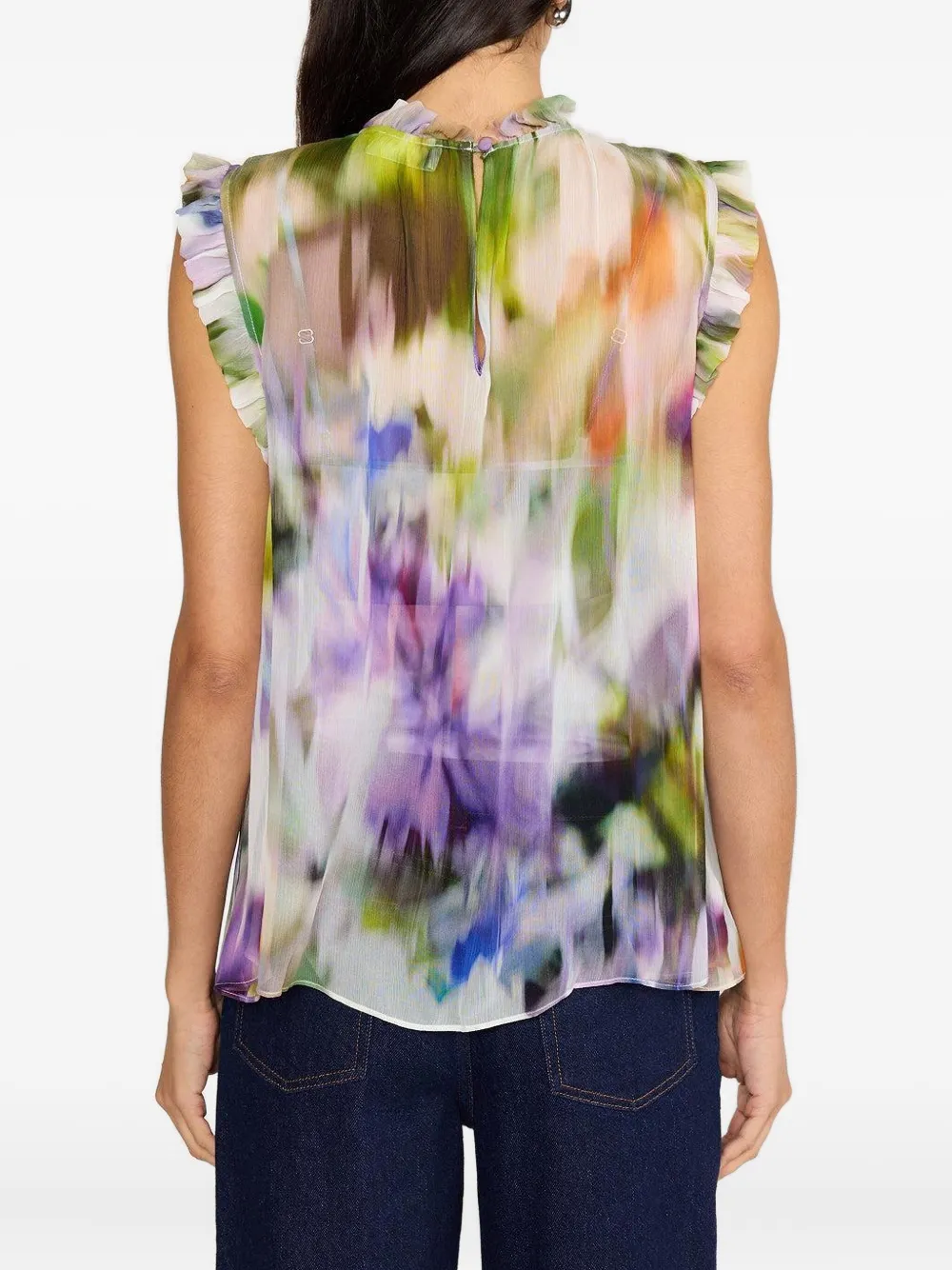  Christy Lynn Odette Ruffled Smocked Top - Purple 