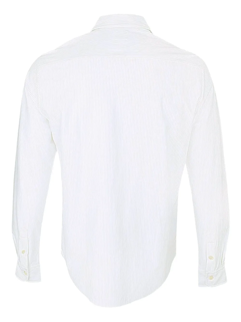 Eleventy long-sleeve striped shirt Wit