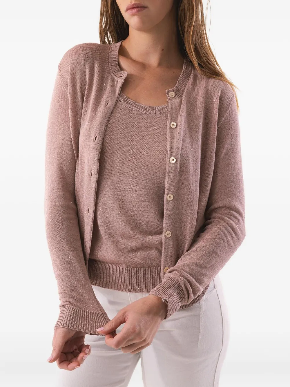 Eleventy scoop-neck tank top Beige