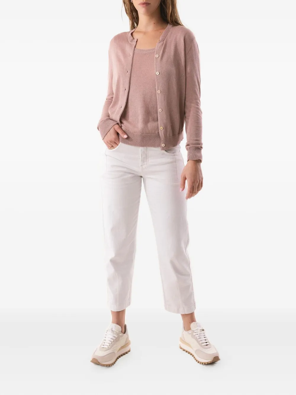 Eleventy scoop-neck tank top Beige