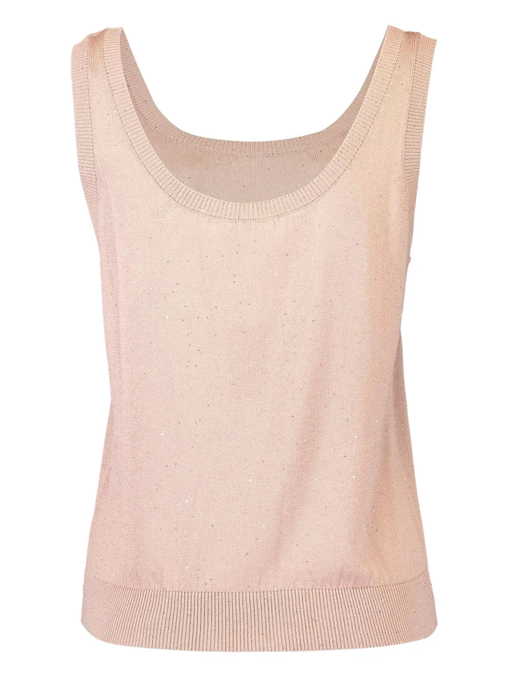 Eleventy scoop-neck tank top Beige