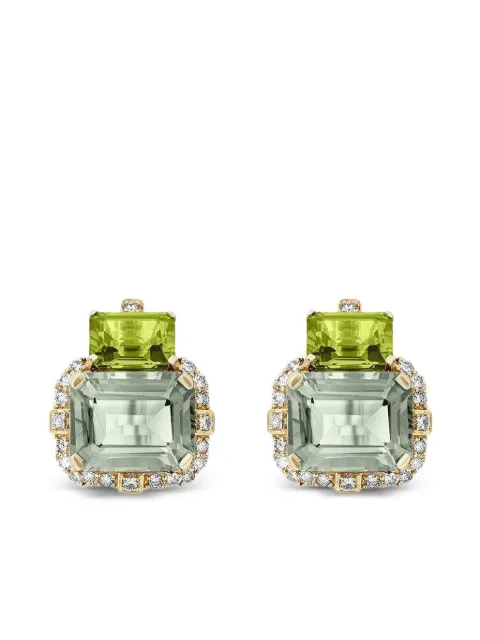 Goshwara 18K yellow gold emerald drop earrings