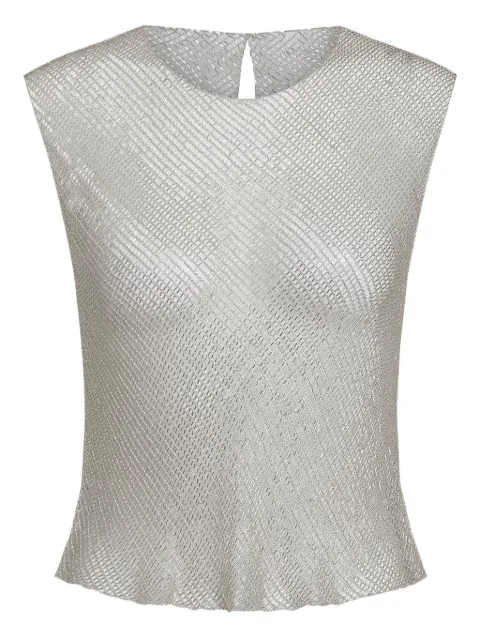 TWP Chloe beaded mesh top