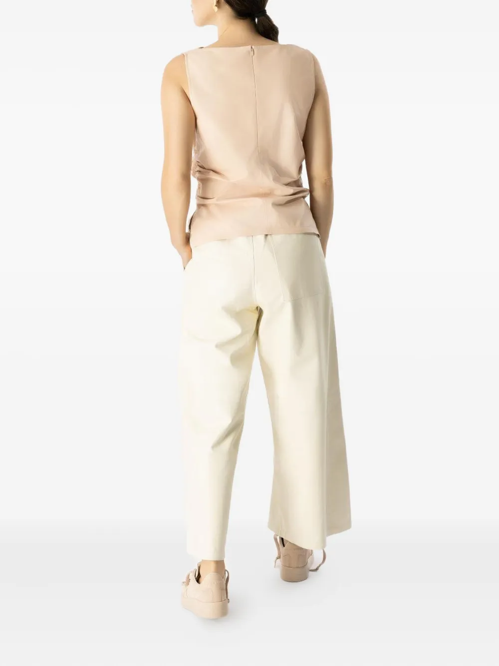 Arma Lina Draped Sleeveless Blouse In Pink