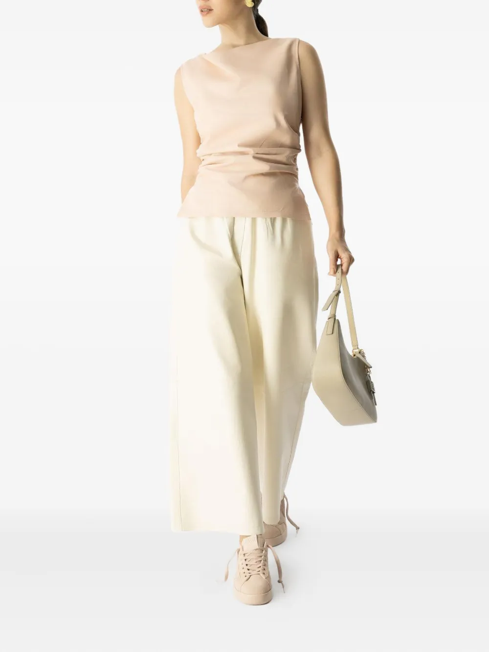 Arma Lina draped sleeveless blouse - Roze