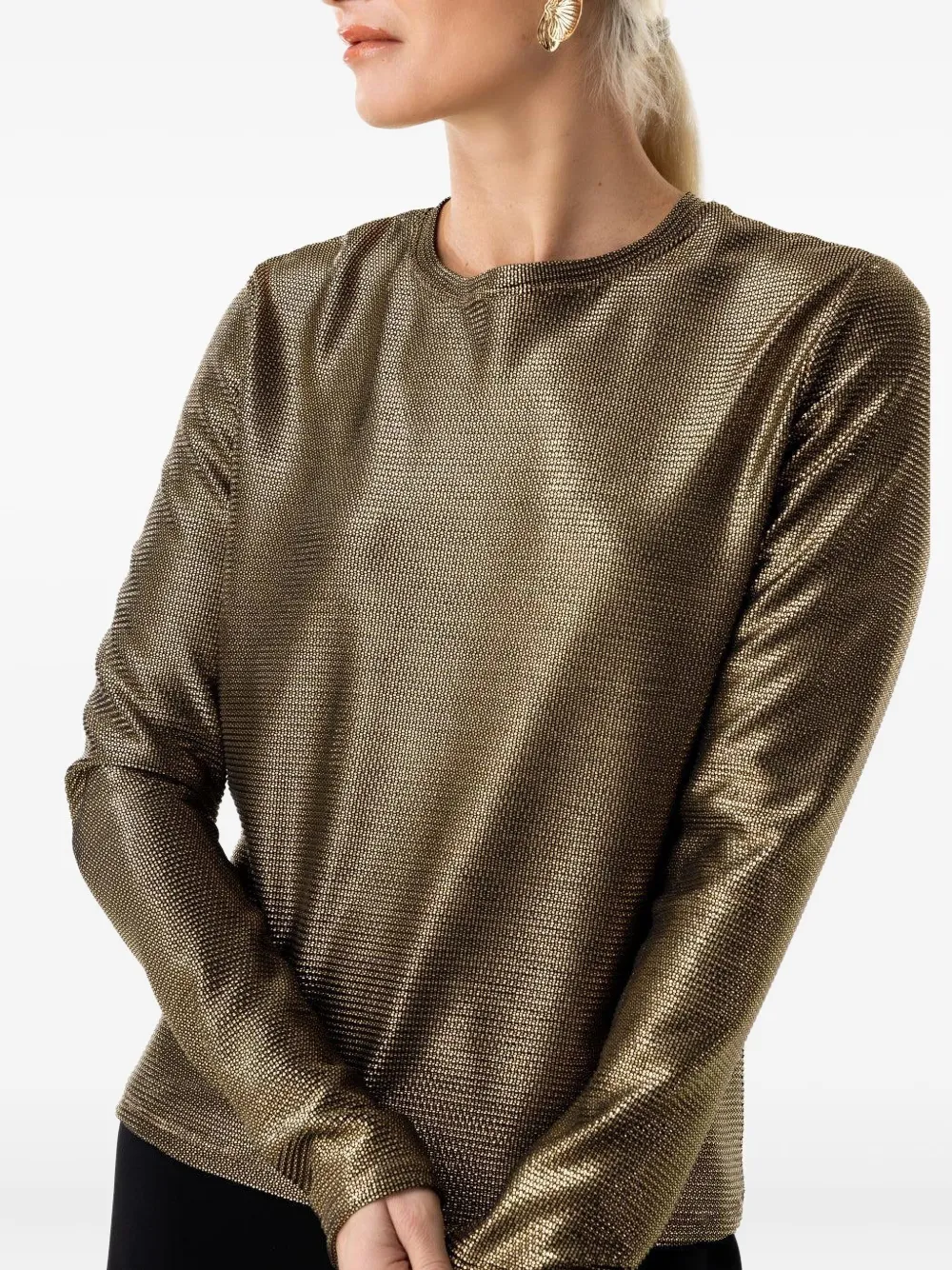 Peter Cohen Mesh Long-sleeve T-shirt In Green