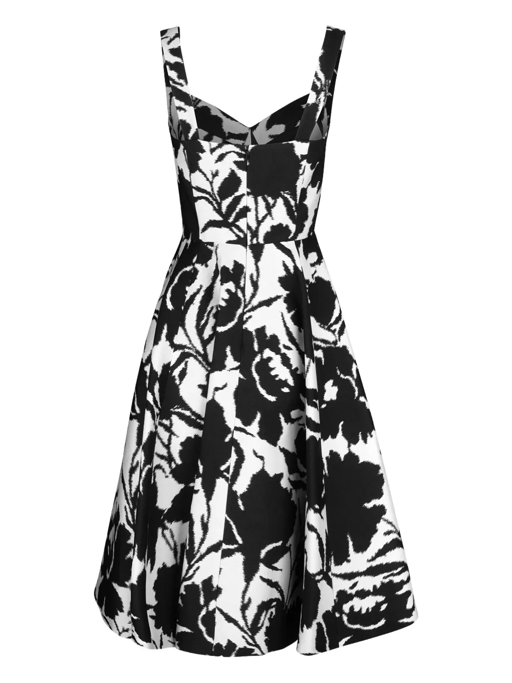 Michael Kors Collection bustier floral-print dress Zwart