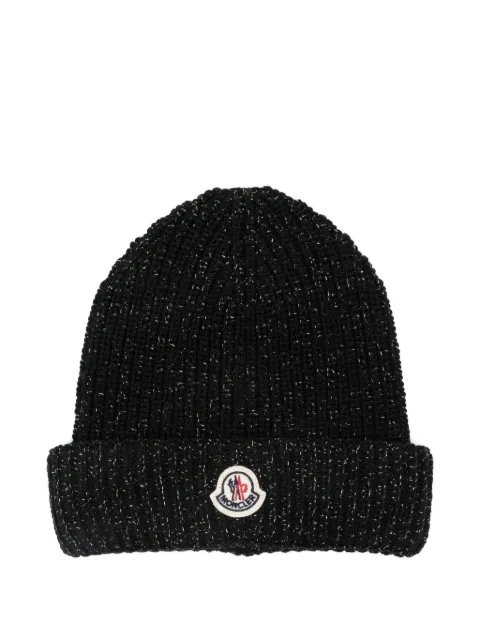 Moncler Enfant gorro con parche del logo