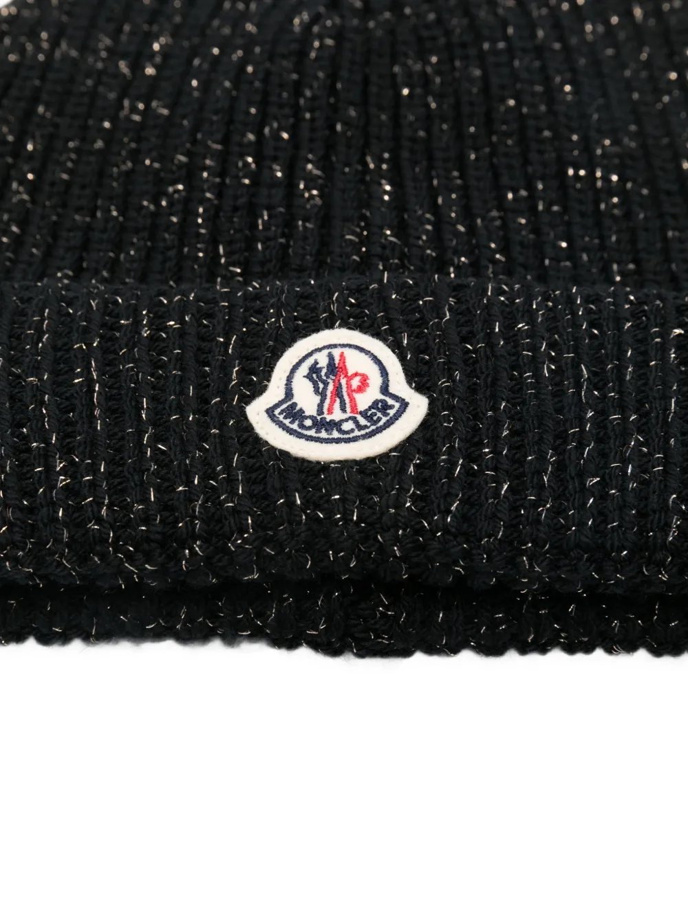 Moncler Enfant Muts met logopatch Zwart