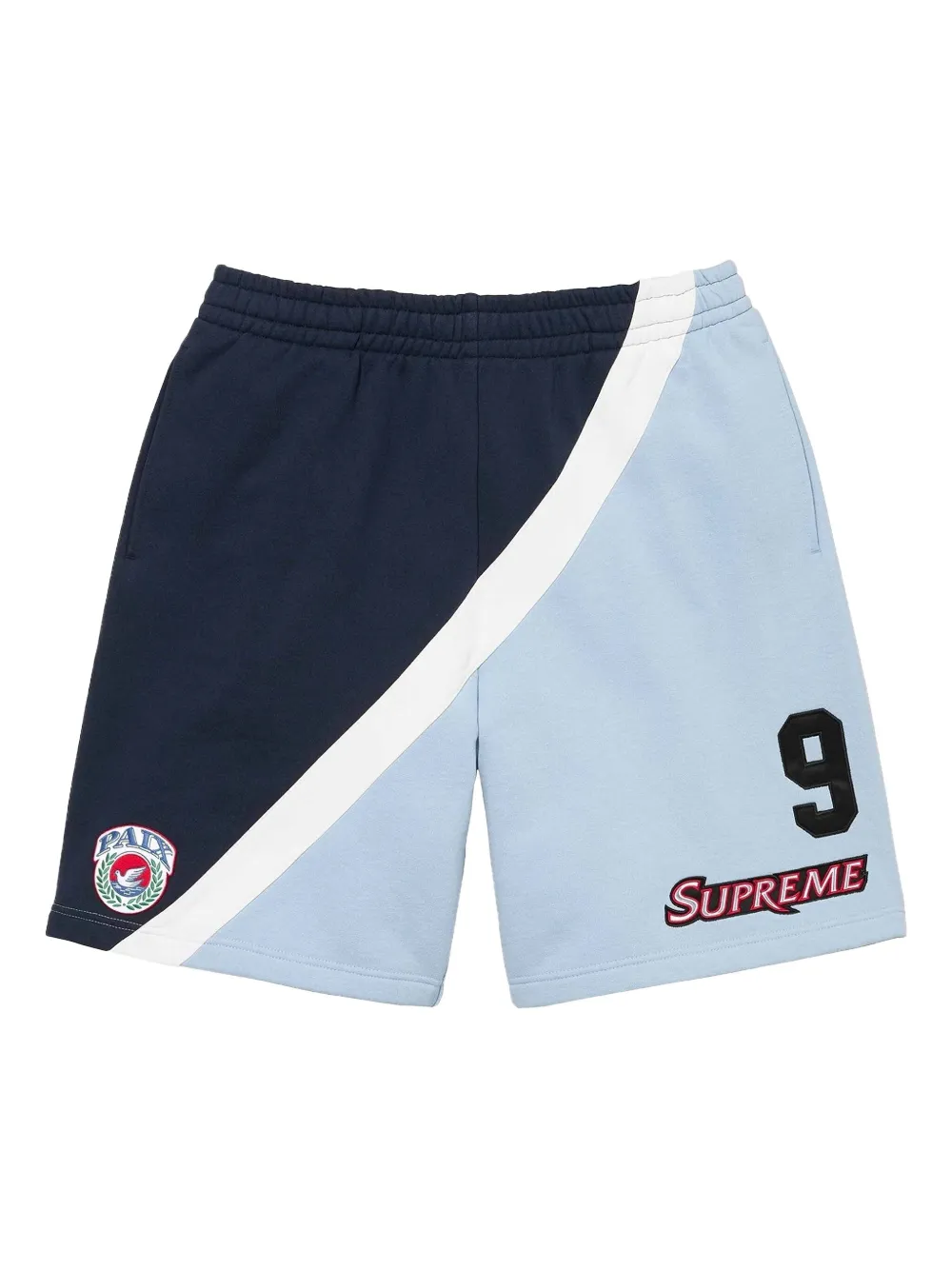 Supreme Equipe colour-block track shorts | Blue | Image 1
