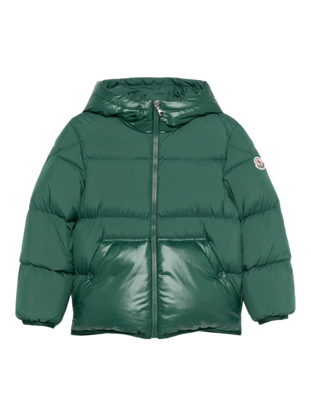 Moncler Enfant chamarra capitonada con capucha | verde | Image 1
