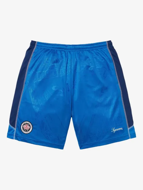 Supreme patterned-jacquard soccer shorts