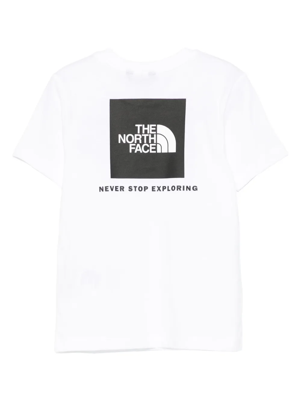 The North Face Boys White Kids Redbox Branded-print Cotton-jersey T-shirt 5-16 Years In White