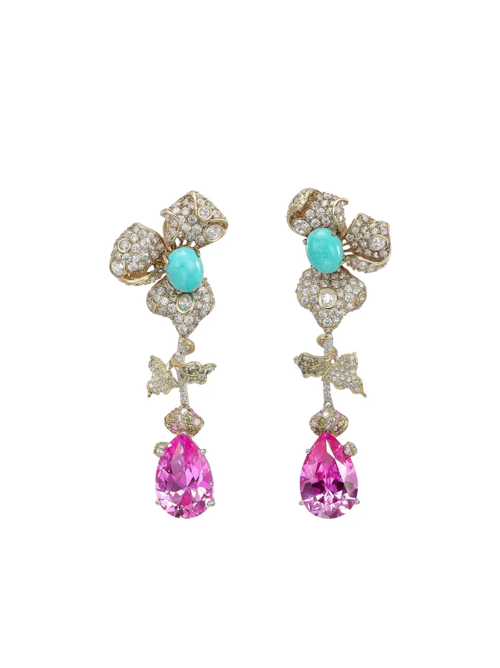 Anabela Chan 18k Yellow Gold Orient Multi-stone Earrings In Multi