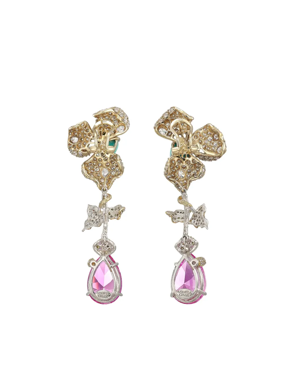 Anabela Chan 18k Yellow Gold Orient Multi-stone Earrings In Multi