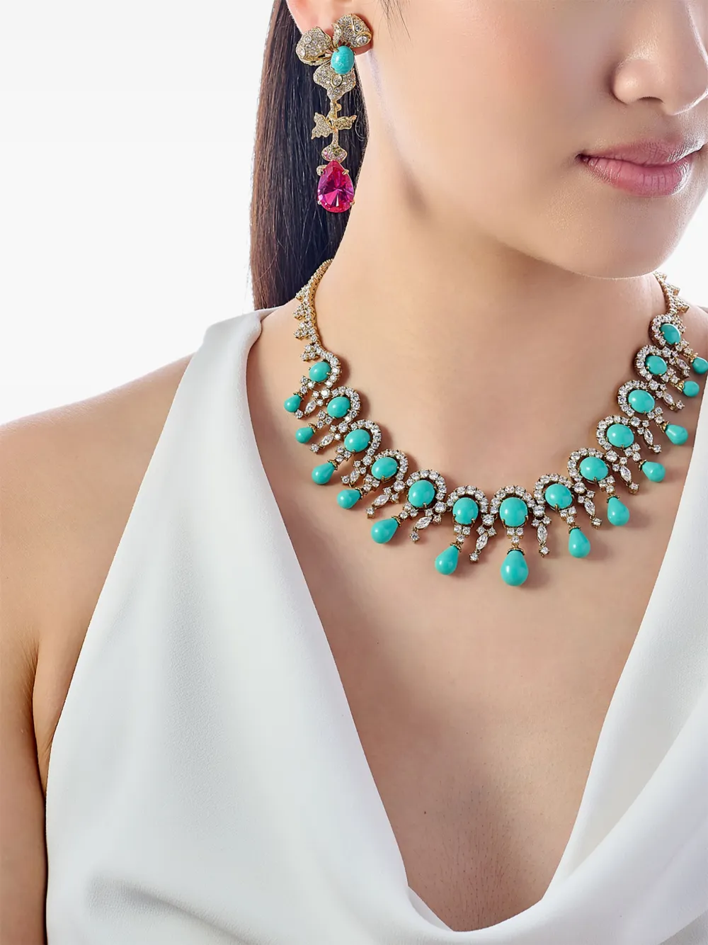 Anabela Chan aretes Orient en oro amarillo de 18kt con gemas | Image 2