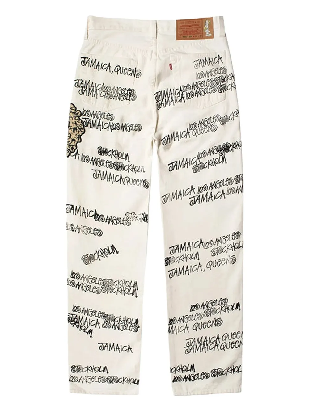 Denim Tears x Stussy x Our Legacy TTL 501 jeans - Wit
