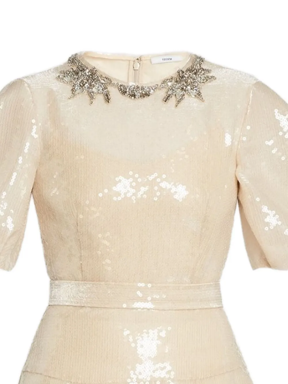 ERDEM Jurk verfraaid met pailletten Beige