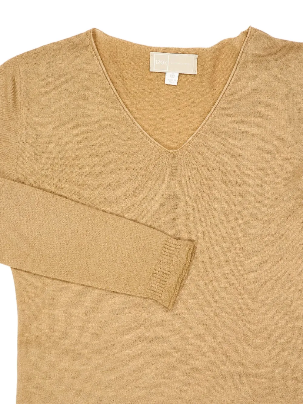 120% Lino Wollen top Beige